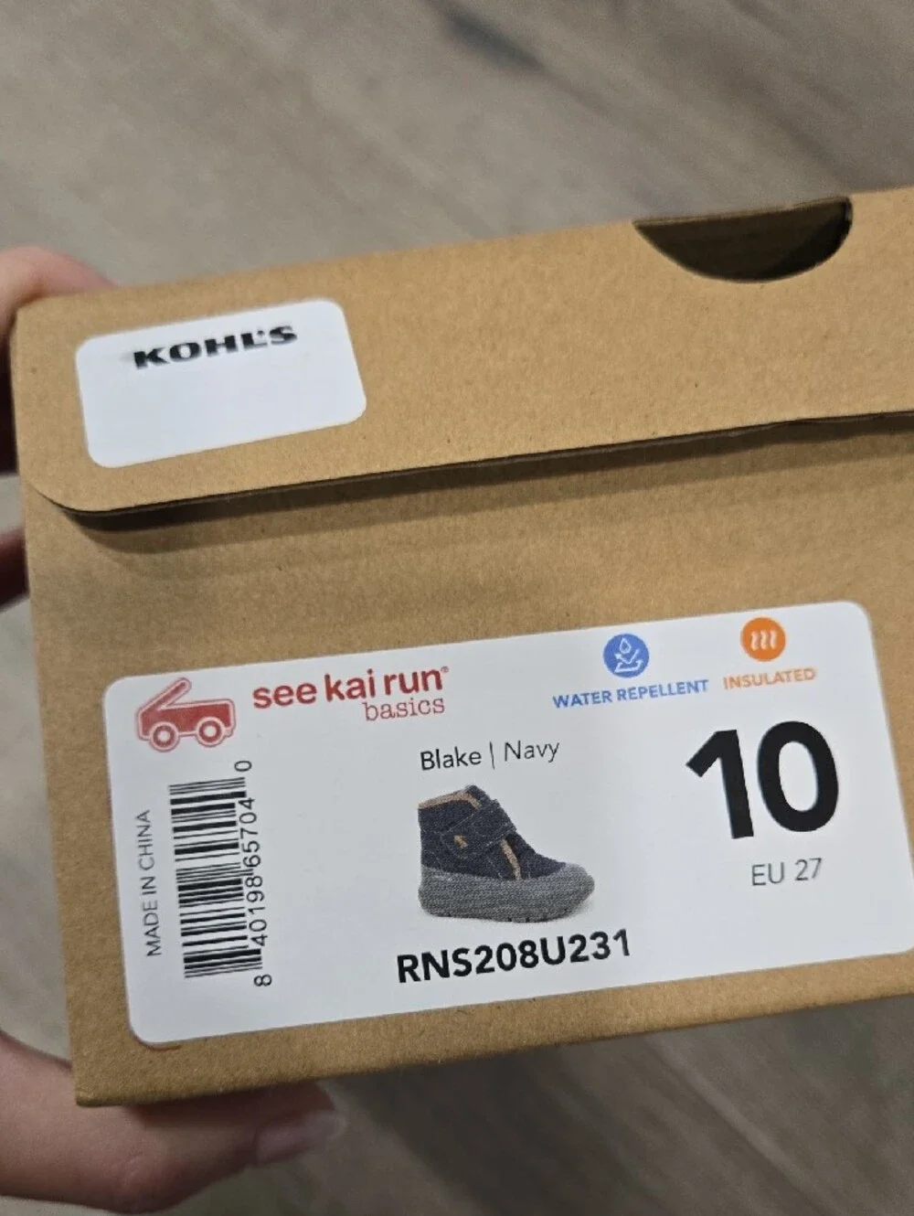 See Kai Run Blake Navy and Tan Kids' Boots